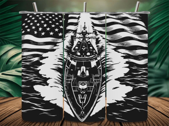 American Flag Navy Ship Tumbler Graphics & Crafts Review