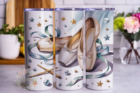 Ballet Shoes Starry Dream Tumbler Wrap Graphics