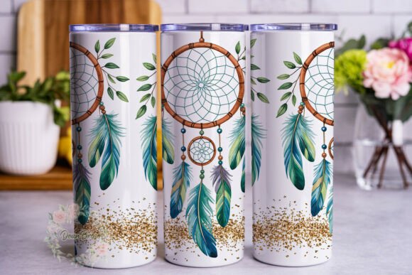 Boho Dreamcatcher Feathers 20oz Tumbler Graphics