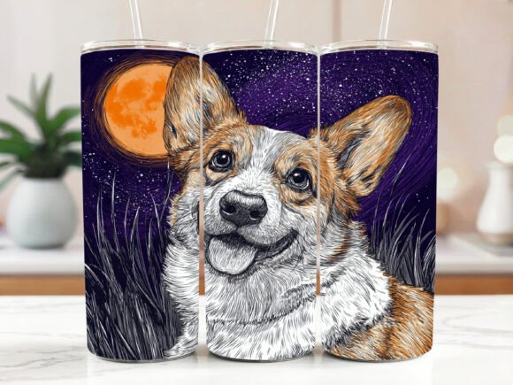 Corgi Tumbler Customizable Wrap Skinny Graphics & Tumbler Wraps