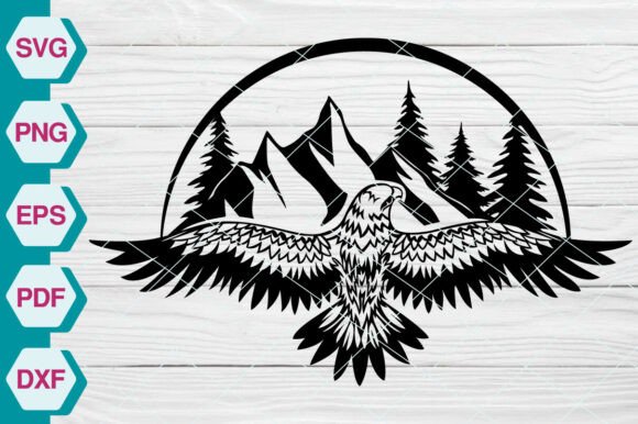 Eagle Scene SVG: Graphics for Outdoor Branding