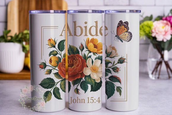 Elegant Floral Butterfly Tumbler Wrap Graphics for Sellers