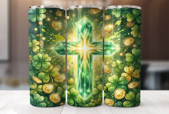 Emerald Cross St Patricks Tumbler Wrap