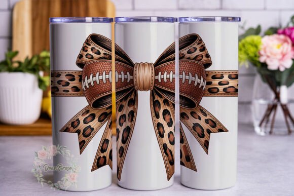 Football Leopard Bow Tumbler Wrap Graphics Review