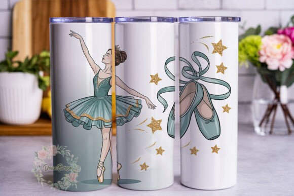 Graceful Ballerina Stars: Graphics & Tumbler Wraps