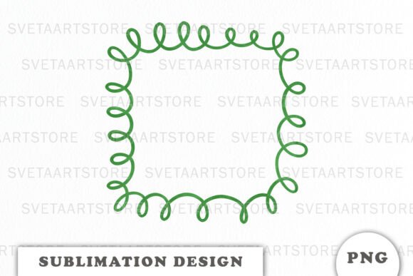 Green Doodle Frame Png: Graphics with a Handmade Vibe
