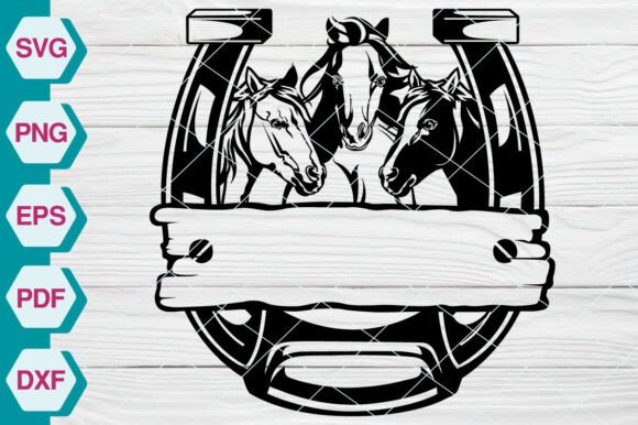 Horse Head with Horseshoe SVG-EP421