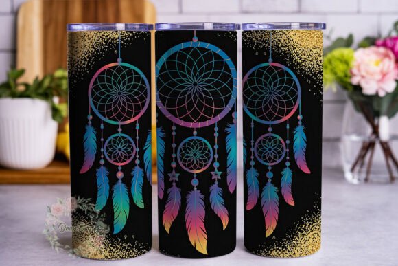 Mystical Iridescent Dreamcatcher Tumbler Graphics