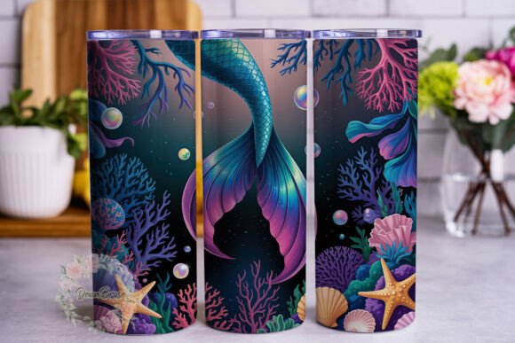 Mystical Mermaid Tail 20oz Tumbler Wrap Graphics & Tumbler Wraps Review