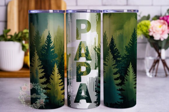 PAPA Forest 20oz Tumbler Wrap Graphics