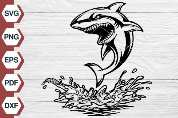 Shark in the Ocean SVG EP494: Graphics & Illustrations