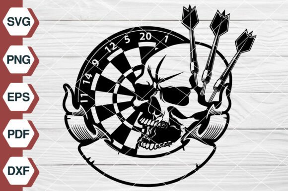 Skull Dartboard SVG: Bold Graphics for Edgy Handmade Projects