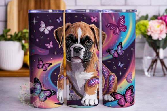 Sparkling Puppy Butterfly 20oz Wrap