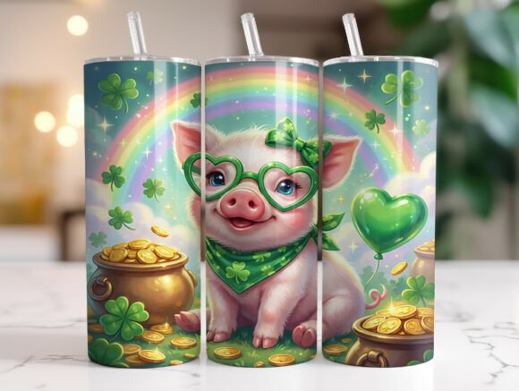 St Patricks Day Pig Tumbler Wrap Graphics Review