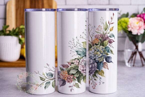 Watercolor Floral Gram 20oz Tumbler Wrap