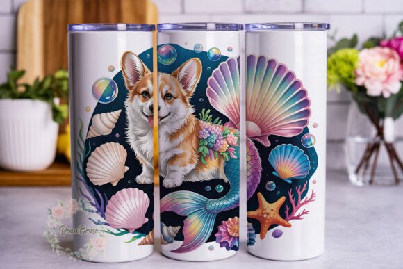 Whimsical Mermaid Corgi Ocean Wrap